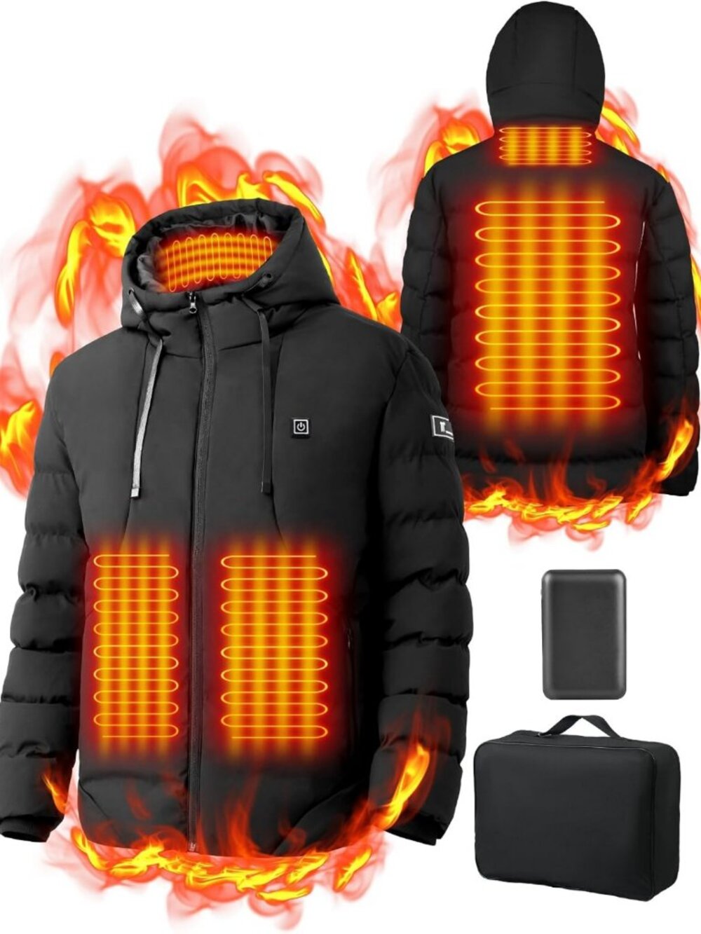 Unisex Heated Jackets - Battery-Powered Winter Coats for Men & Women, Electric
